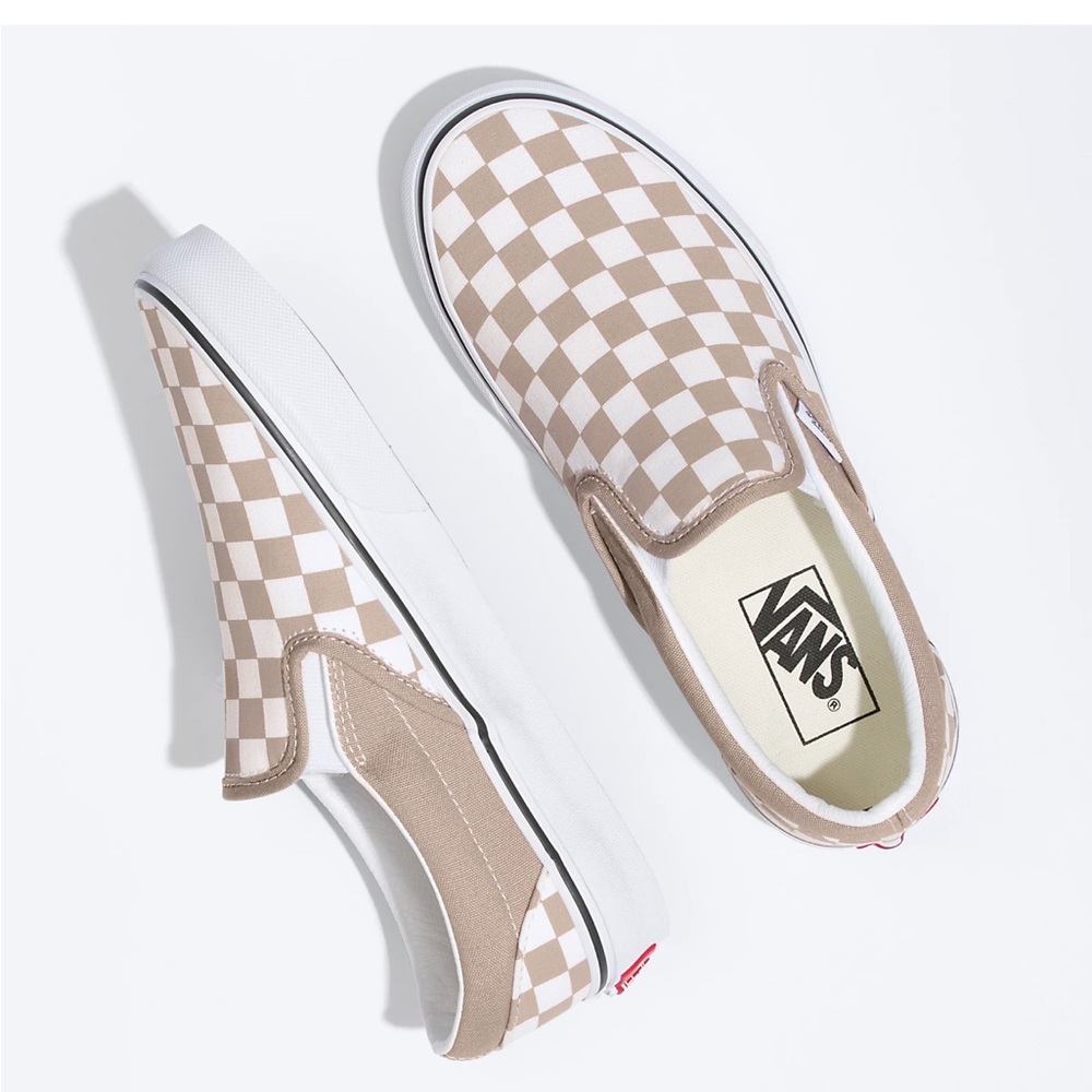 BRAND NEW! Iconic Checkerboard Classic Slip-On Vans for Men or Women